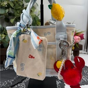 Madden Girl Lemon Lobster Mini Tote Crossbody Bag